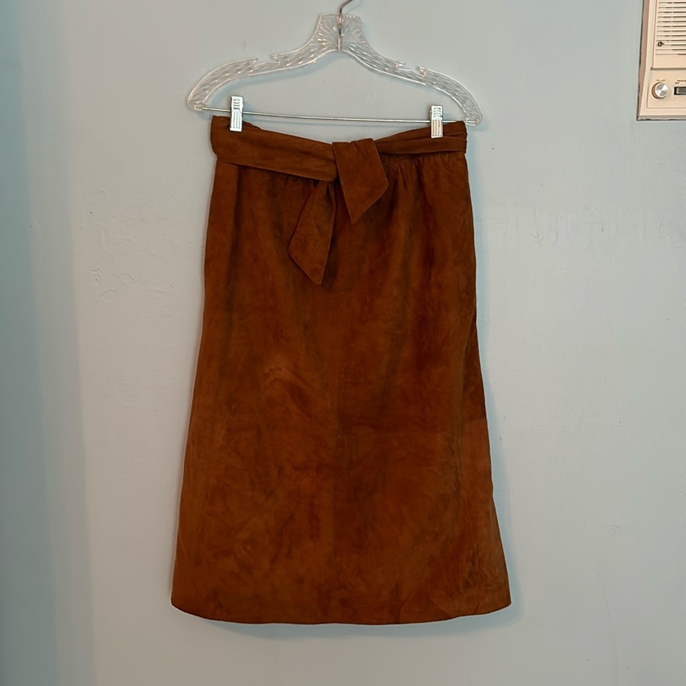 Vintage Brown Suede Skirt